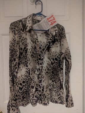 Lot 174 Silky Brown Blouse -XL